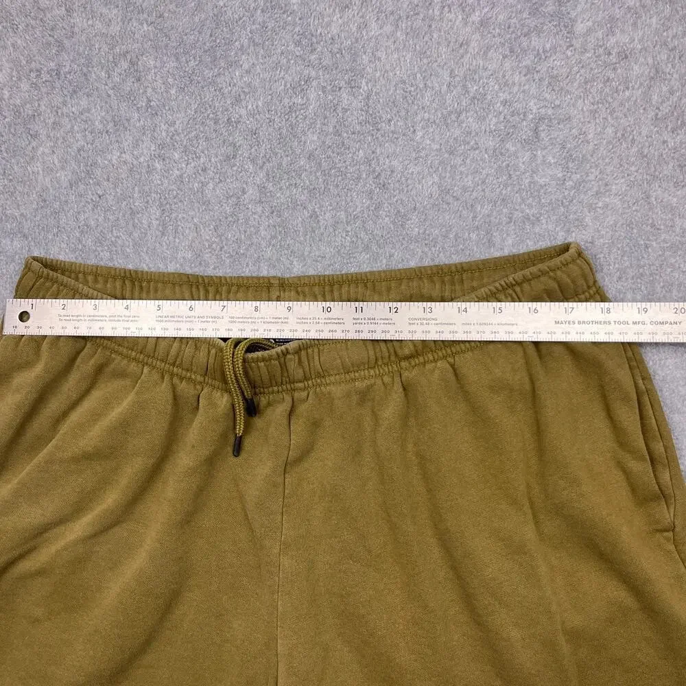 the north‎ face sweat shorts green fleece logo xl